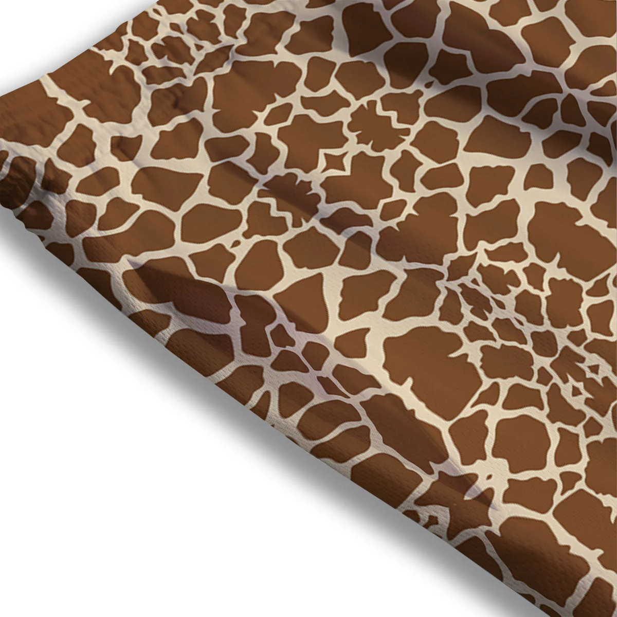 Giraffe Brown Print Pattern Mesh Shorts - Image 3