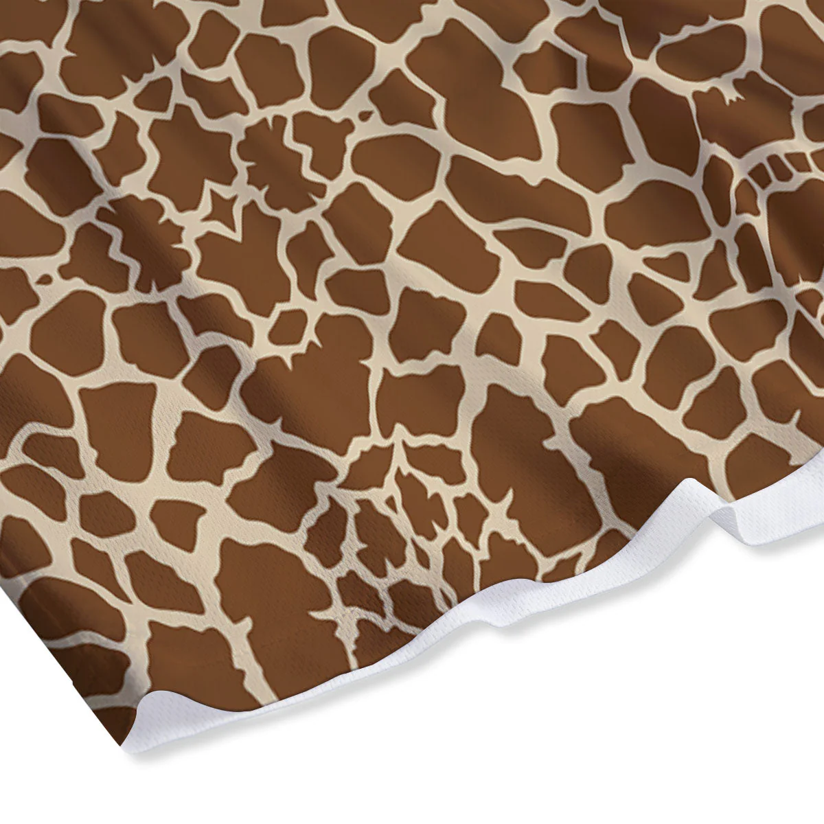 Giraffe Brown Print Pattern Mesh Shorts - Image 4