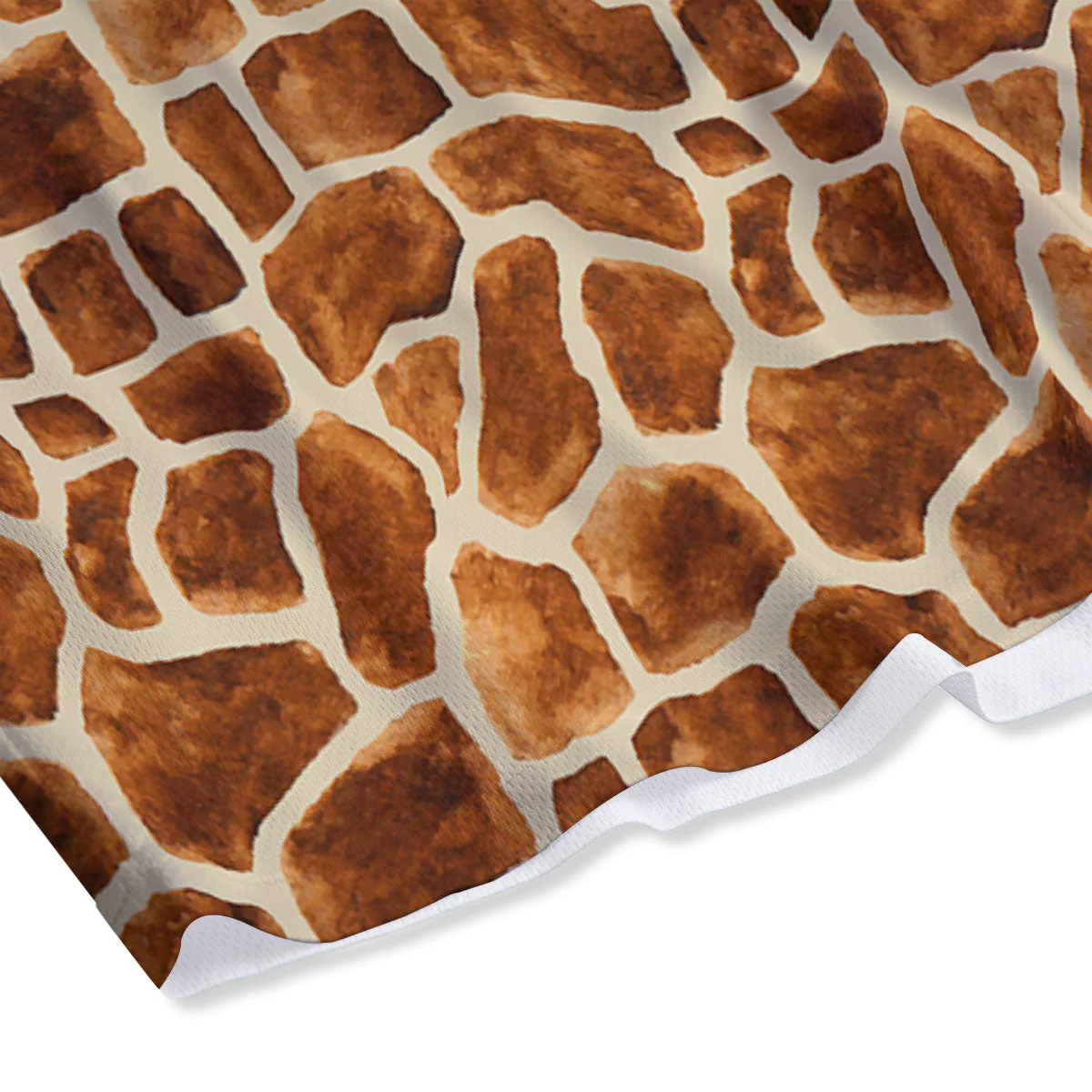 Giraffe Brown Watercolor Print Pattern Mesh Shorts - Image 4