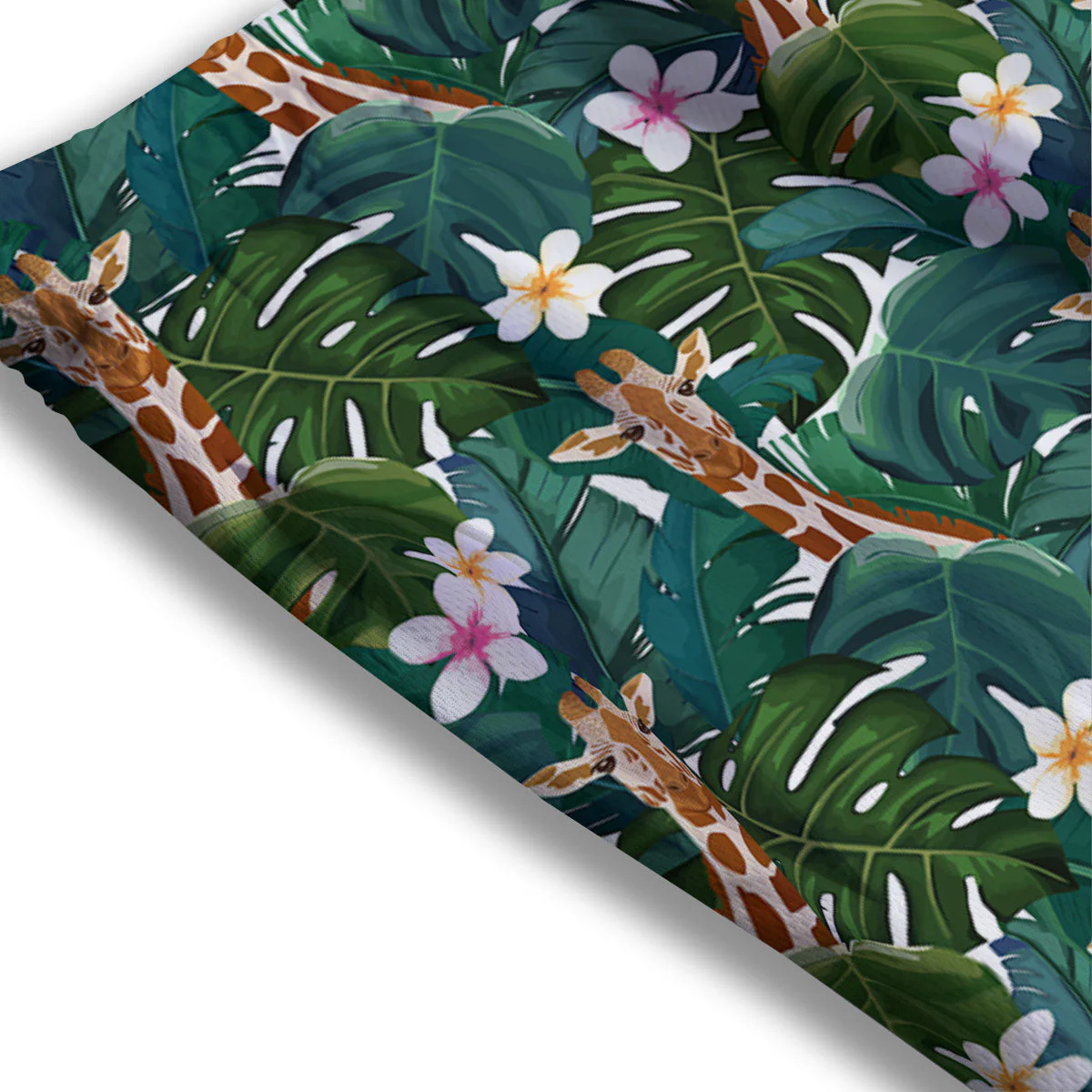 Giraffe Tropical Print Pattern Mesh Shorts - Image 3