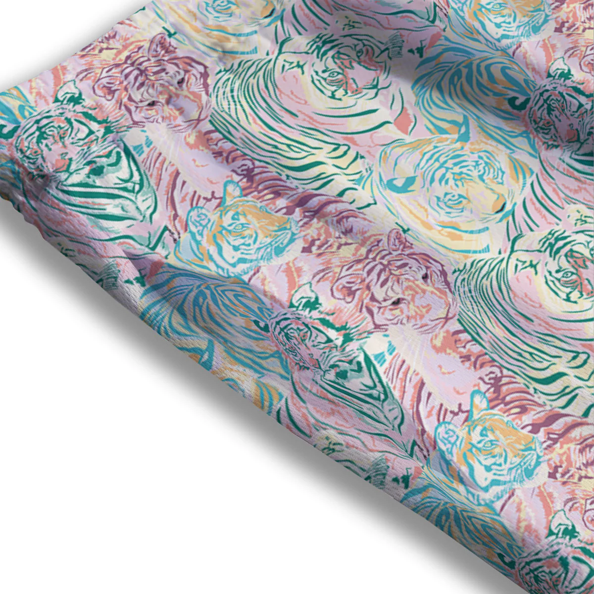 Girly Tigers Pastel Print Pattern Mesh Shorts - Image 3