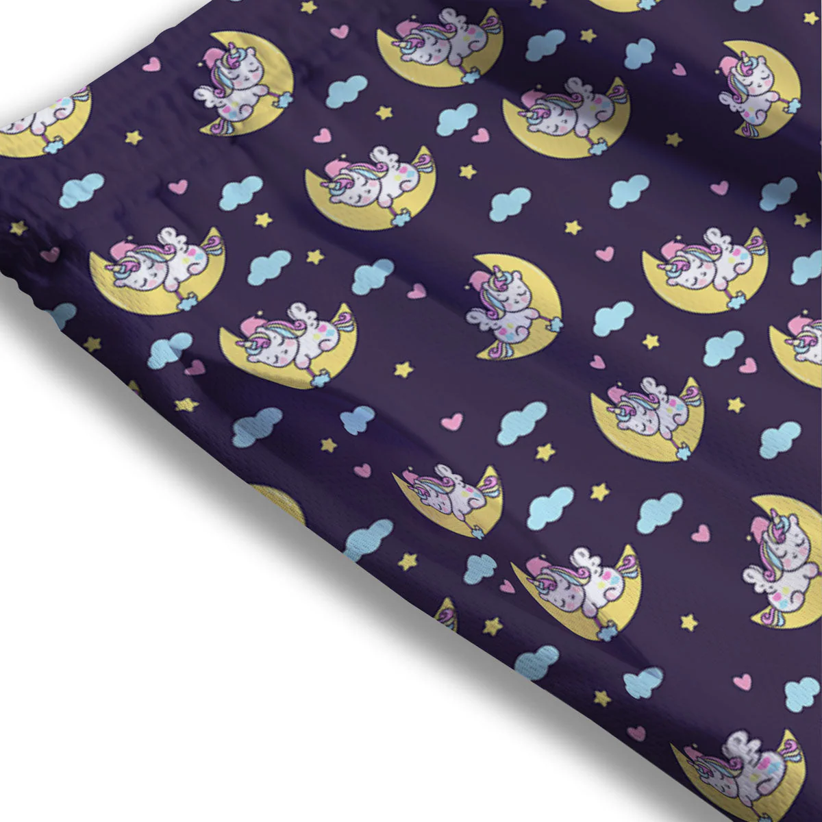 Girly Unicorn Night Print Pattern Mesh Shorts - Image 3