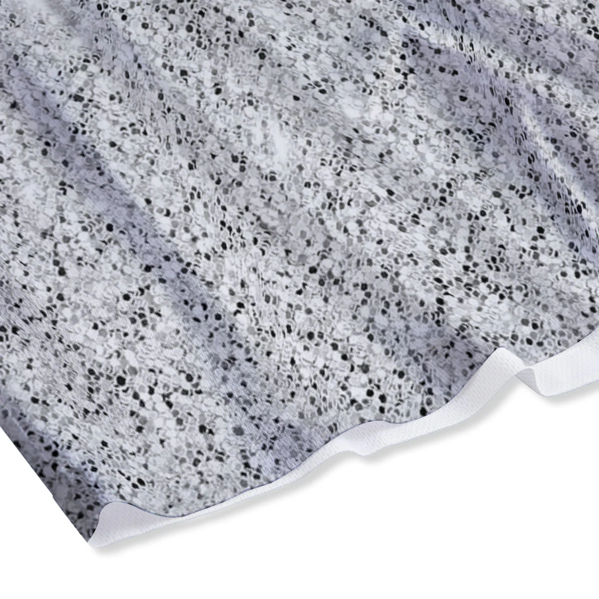 Glitter Artwork Light Silver Print Mesh Shorts - Image 4