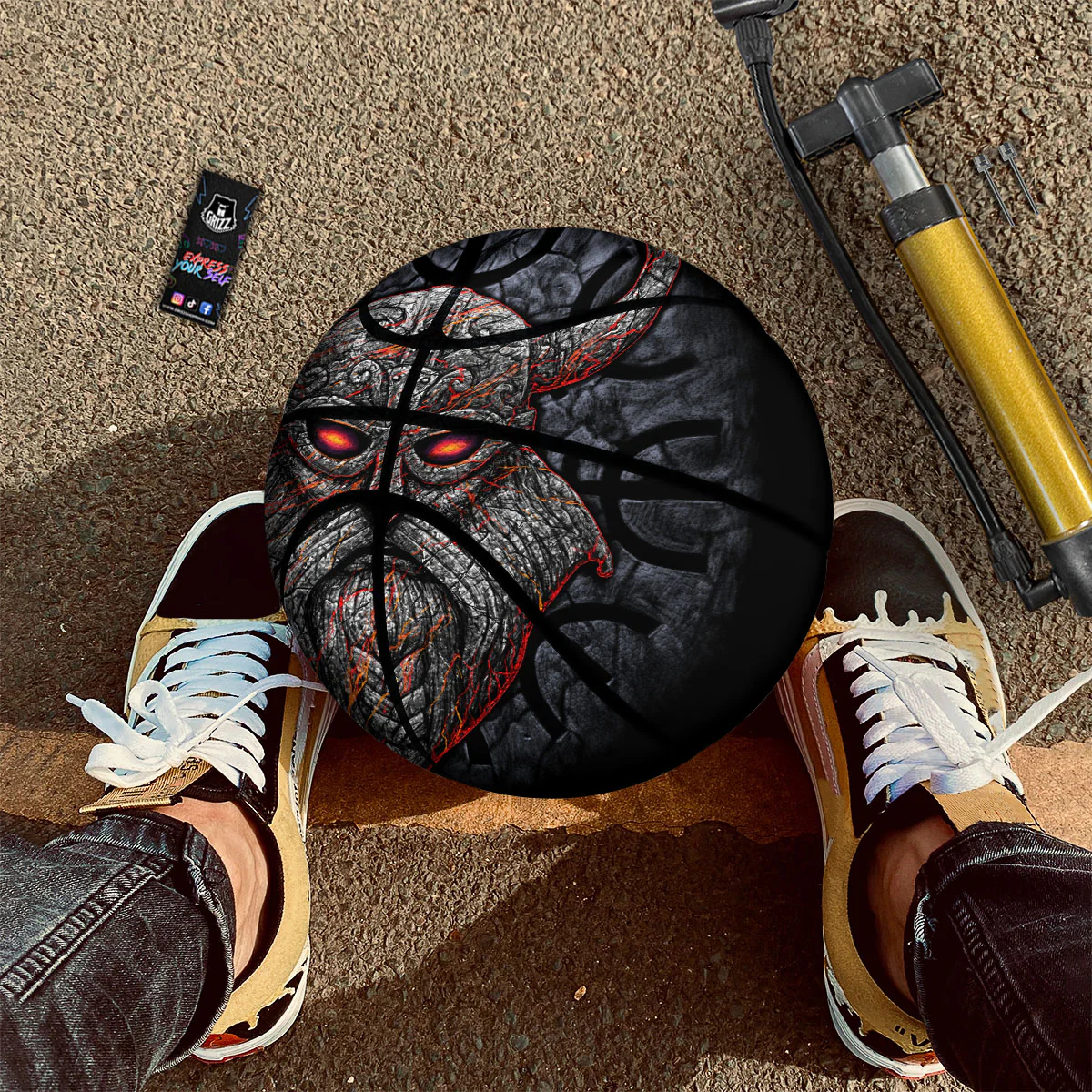 God Odin Ancient Viking Norse Print Basketball - Image 2