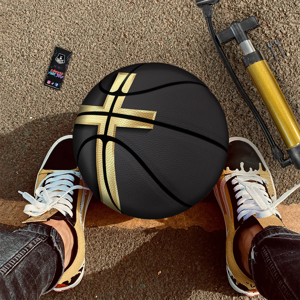 Golden Cross Classic Print Basketball - Image 2
