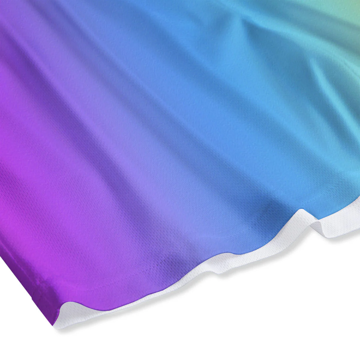 Gradient Rainbow Print Pattern Mesh Shorts - Image 4