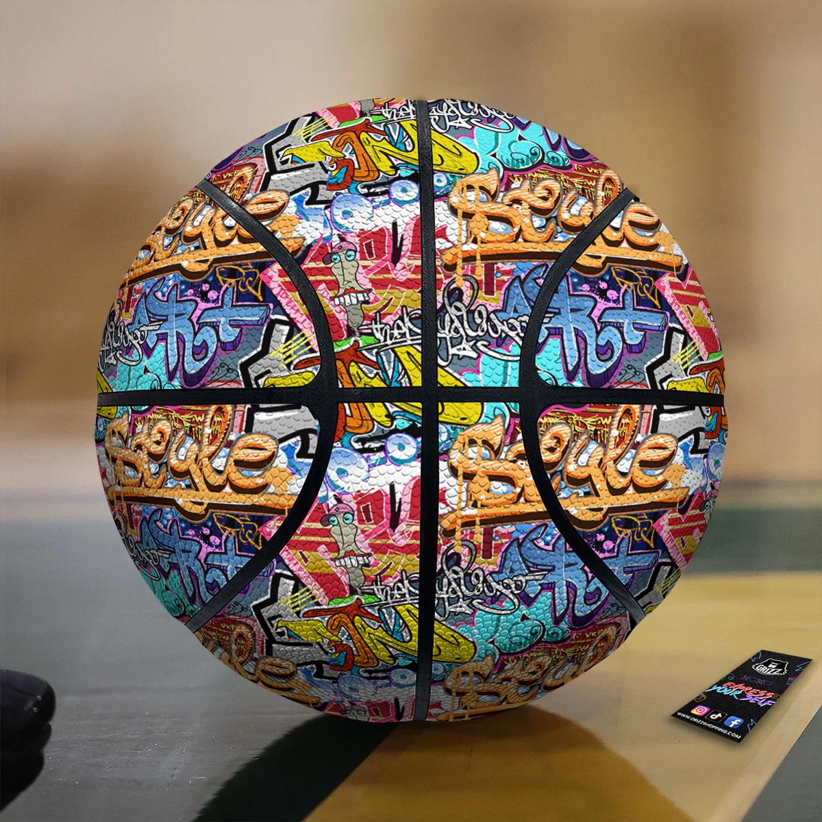 Graffity Street Art Print Pattern Basketball