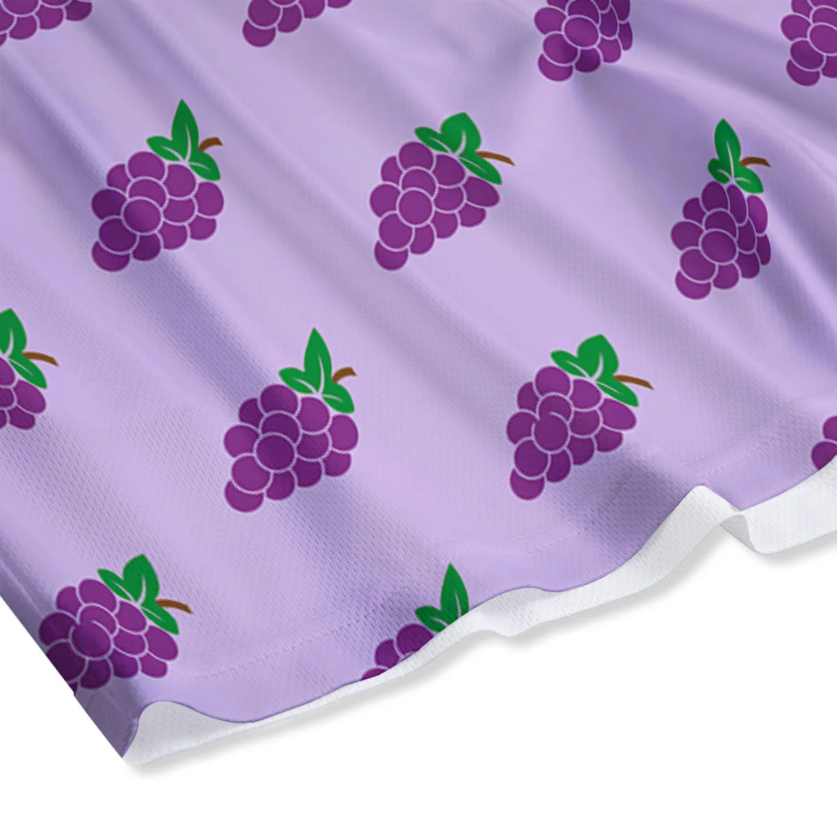 Grape Purple Print Pattern Mesh Shorts - Image 4