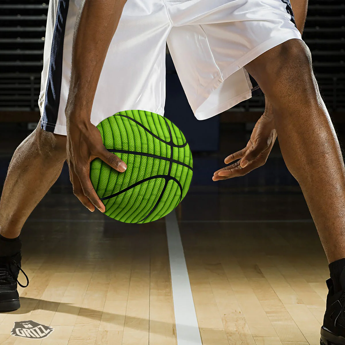 Green Bamboo Print Basketball - Image 3
