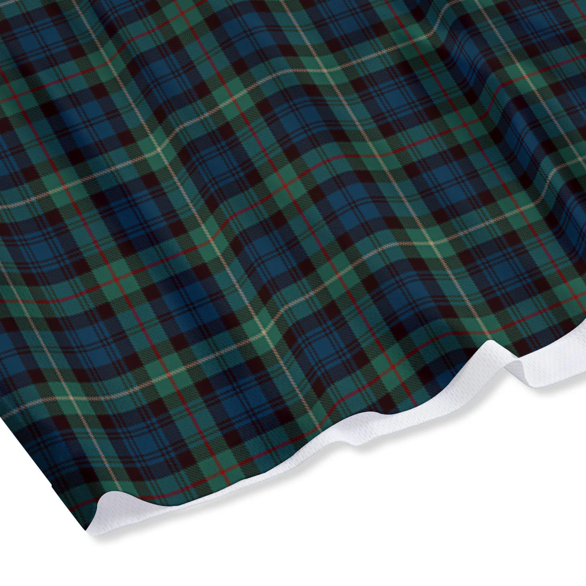 Green Blue And Red Line Tartan Print Pattern Mesh Shorts - Image 4