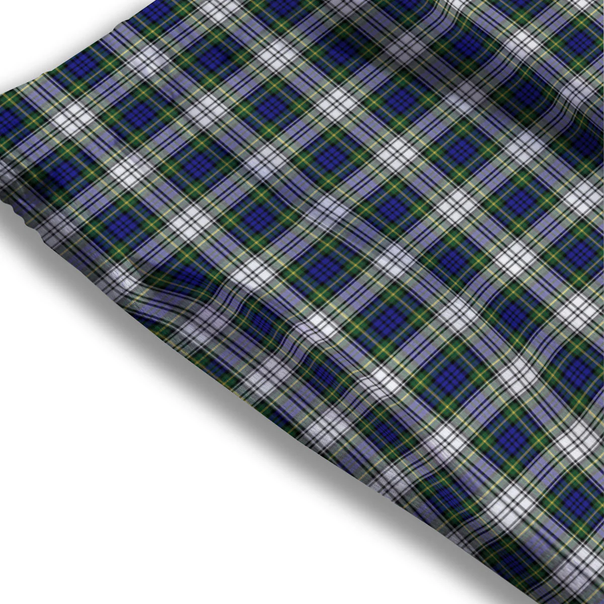 Green Blue And White Plaid Print Pattern Mesh Shorts - Image 3