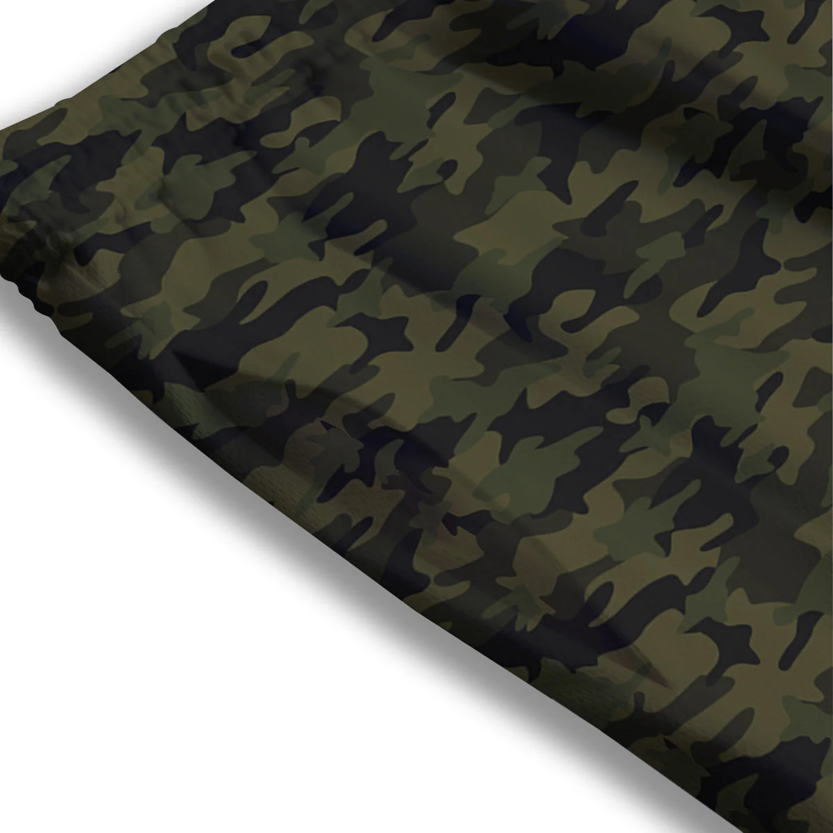 Green Dark And Black Camouflage Print Mesh Shorts - Image 3