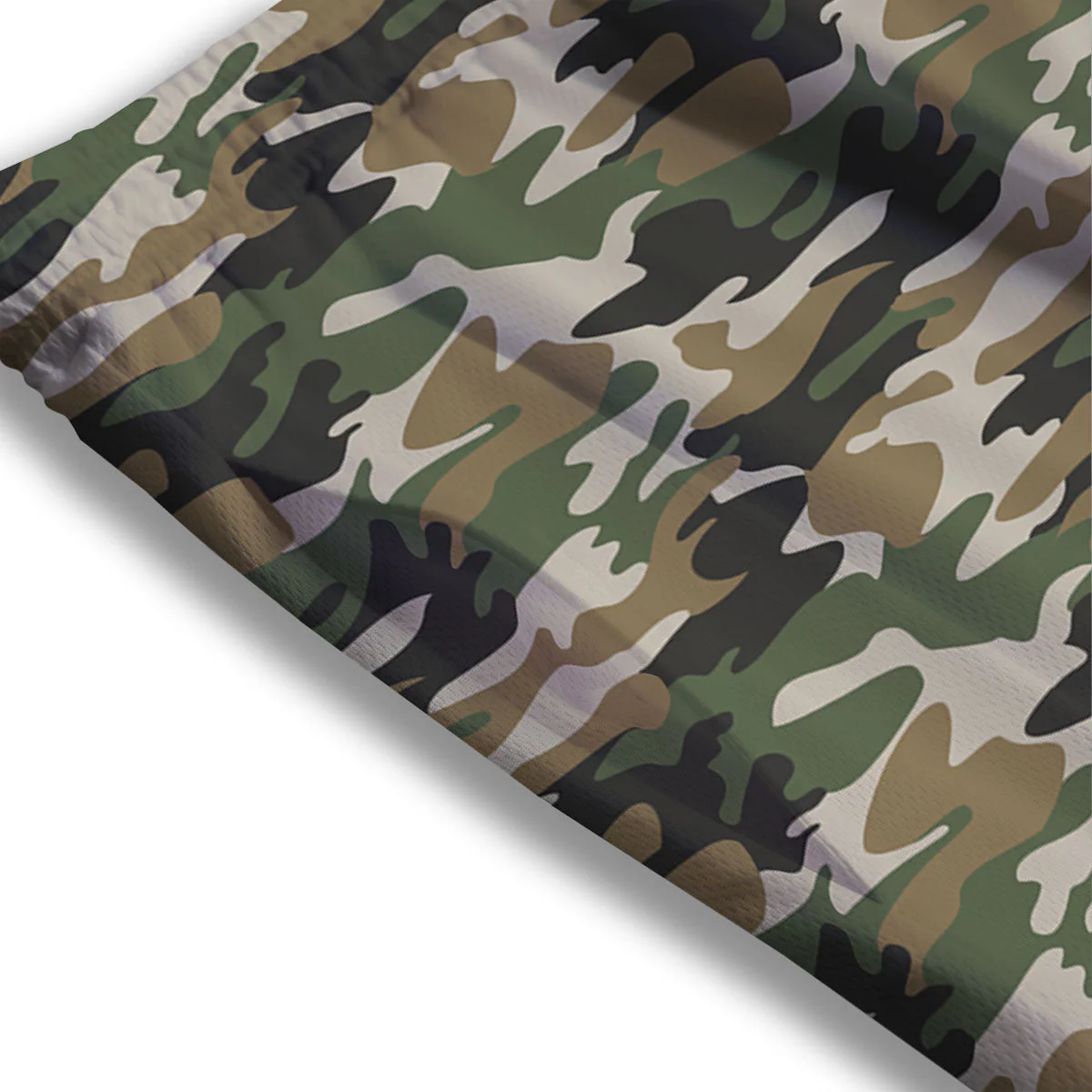 Green Desert Camouflage Print Mesh Shorts - Image 3