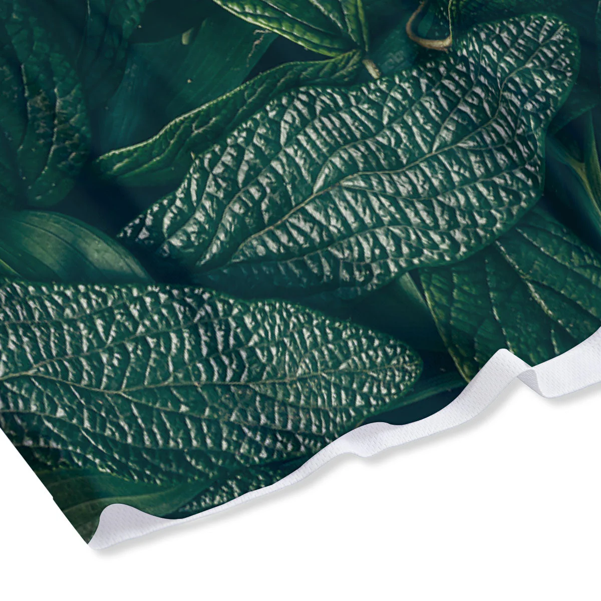 Green Natural Leaf Print Mesh Shorts - Image 4