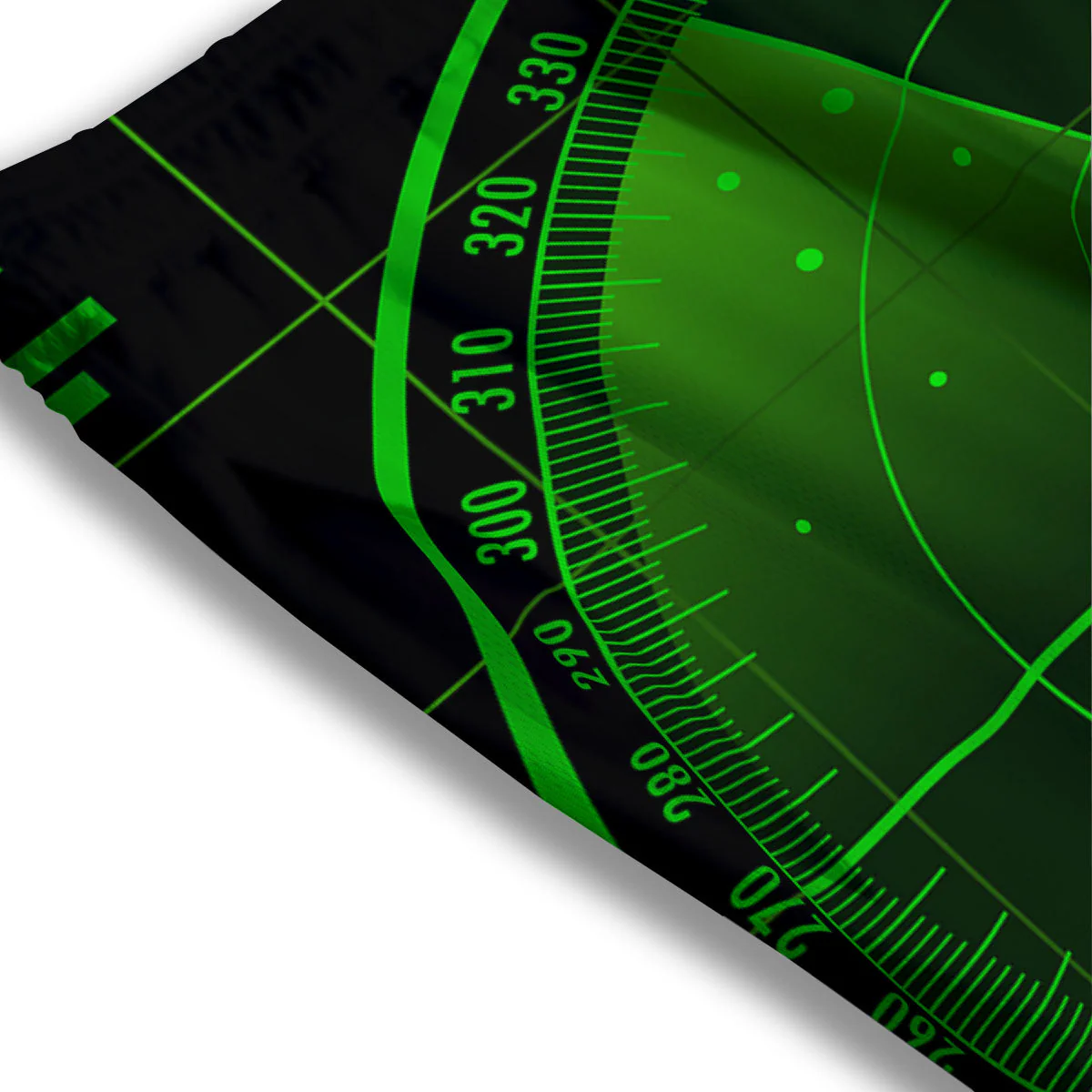 Green Radar Screen Print Mesh Shorts - Image 3