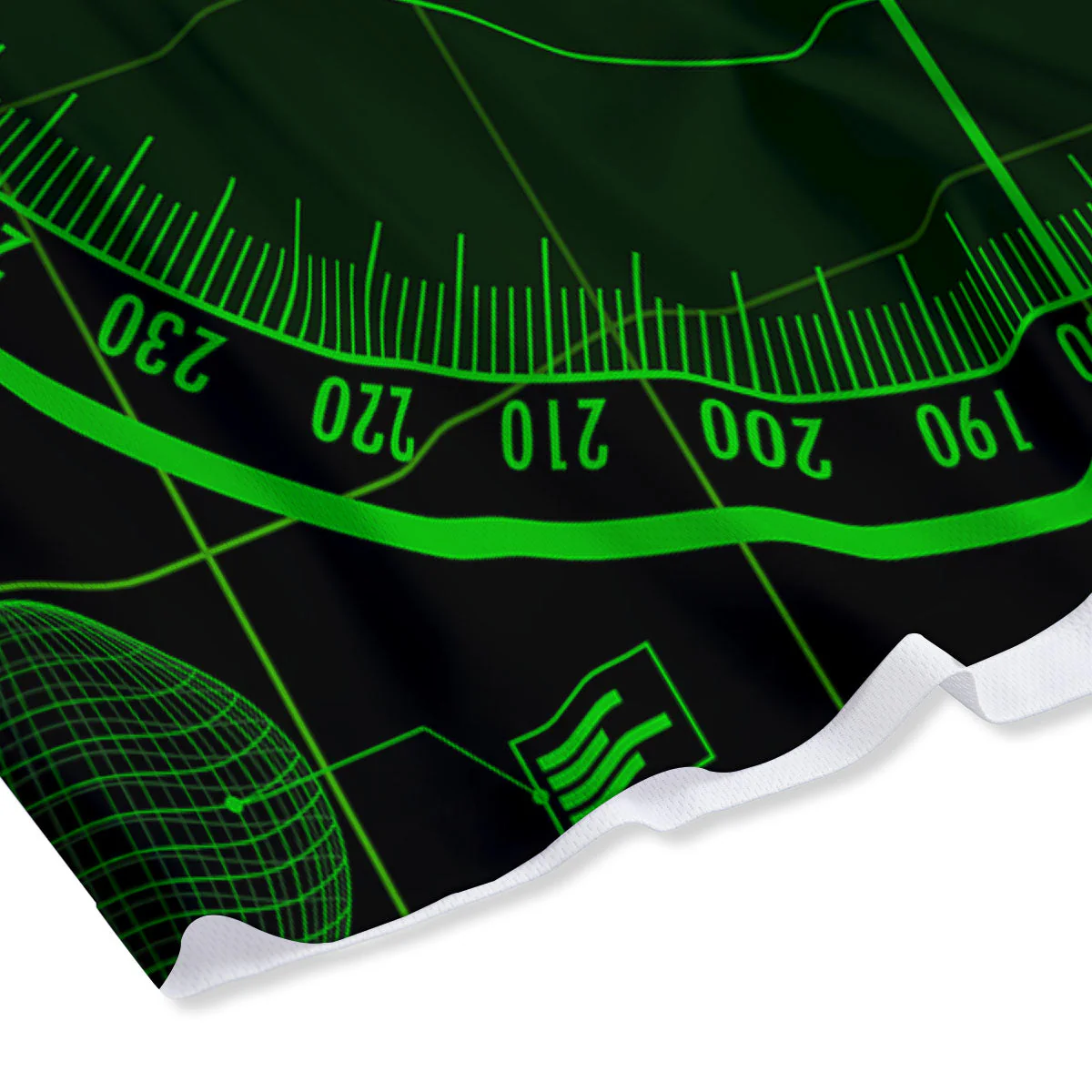 Green Radar Screen Print Mesh Shorts - Image 4