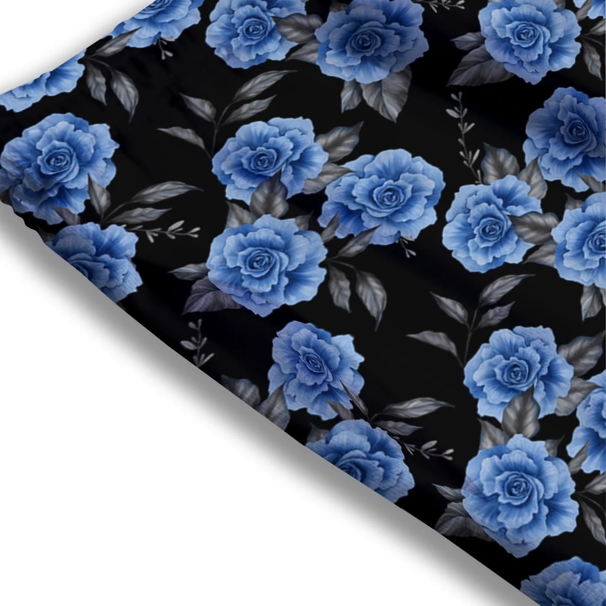 Grey Rose Floral And Blue Peony Print Mesh Shorts - Image 3