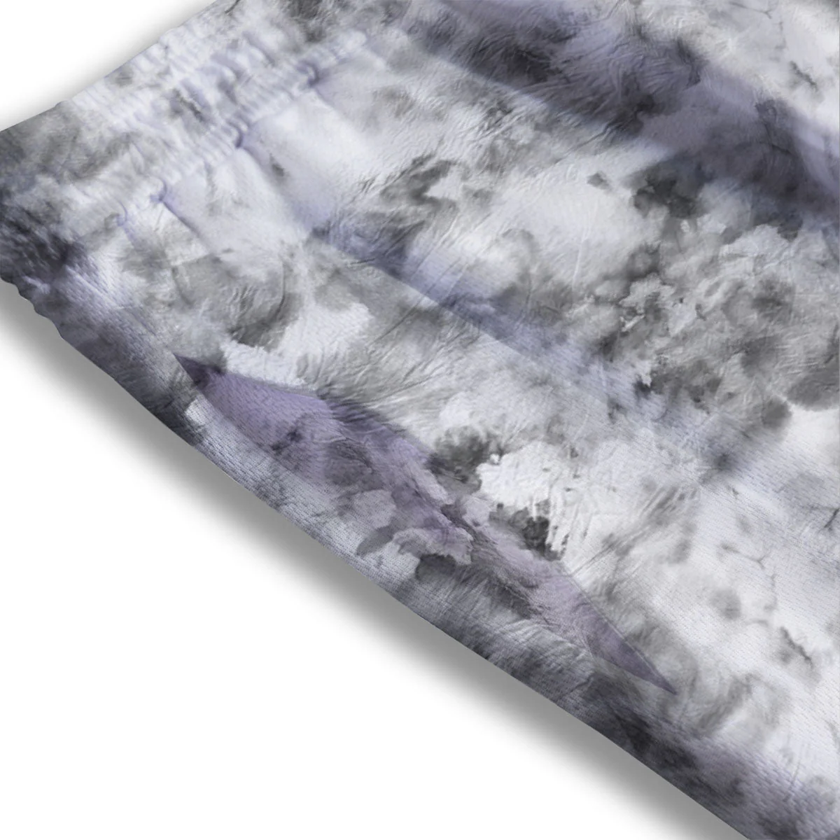 Grey Smoke Marble Print Pattern Mesh Shorts - Image 3