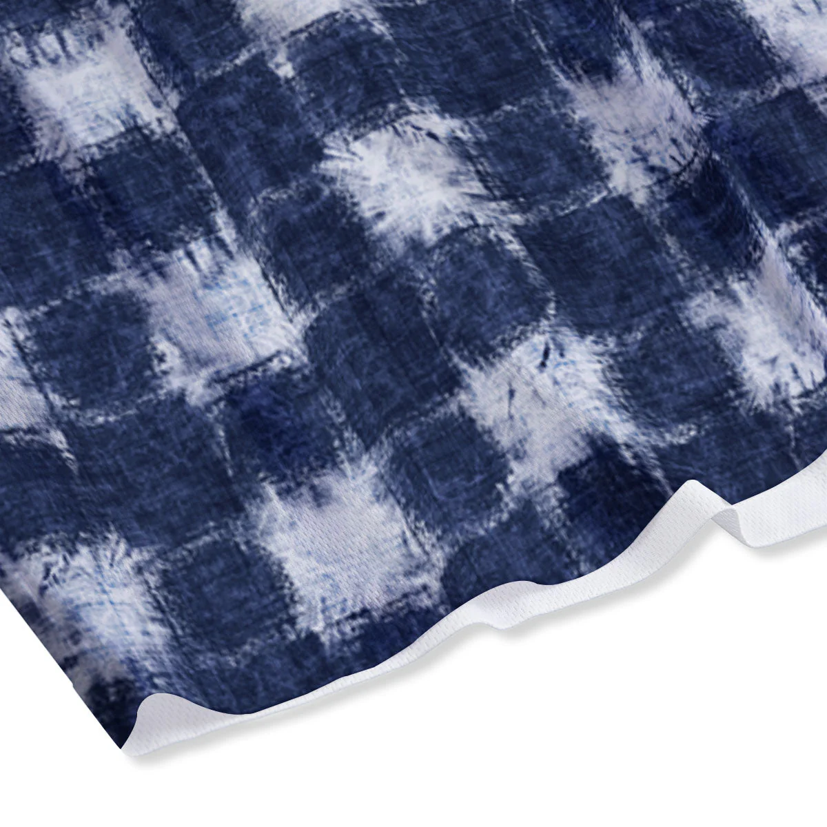 Grid Shibori Print Pattern Mesh Shorts - Image 4