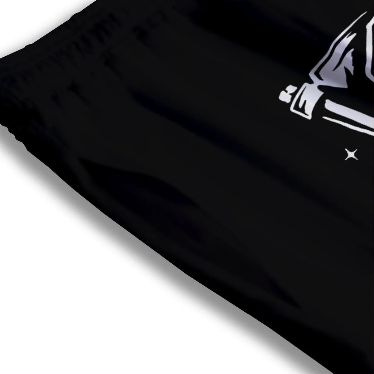 Grim Reaper Sad Print Mesh Shorts - Image 3