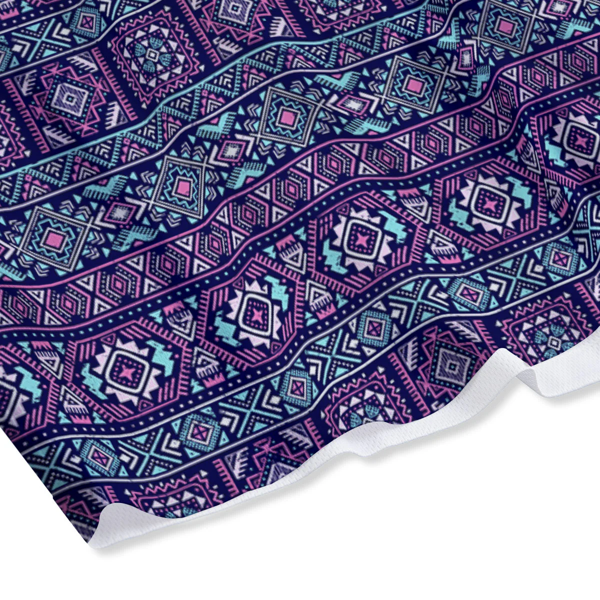 Grunge Trippy Ethnic Aztec Print Mesh Shorts - Image 4