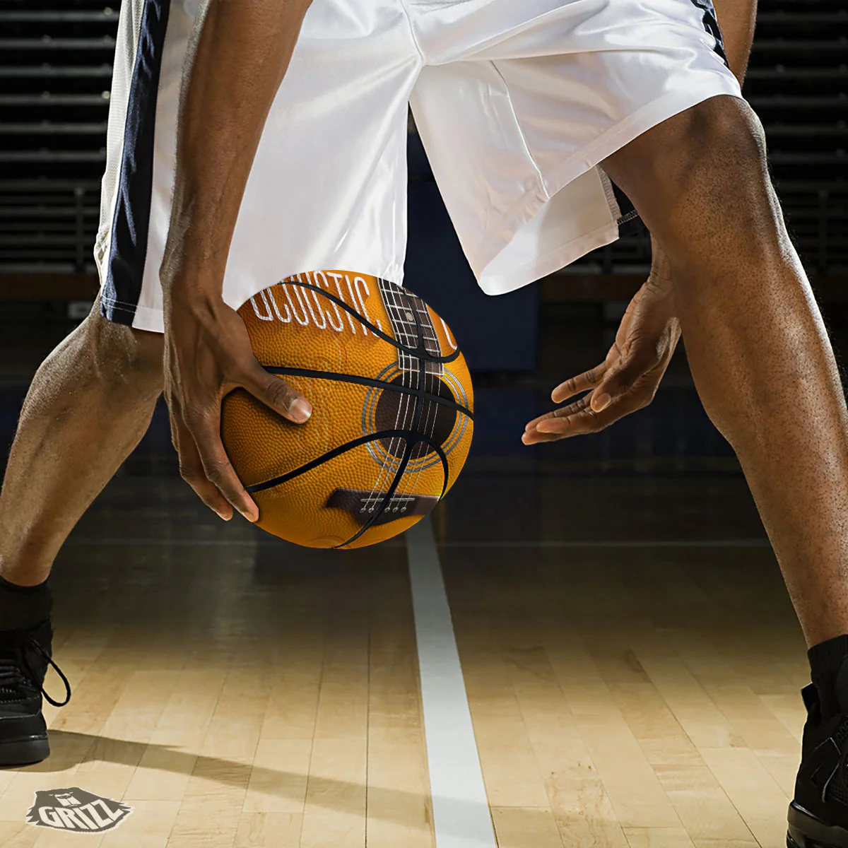 Guitar Acoustic Print Basketball - Image 3