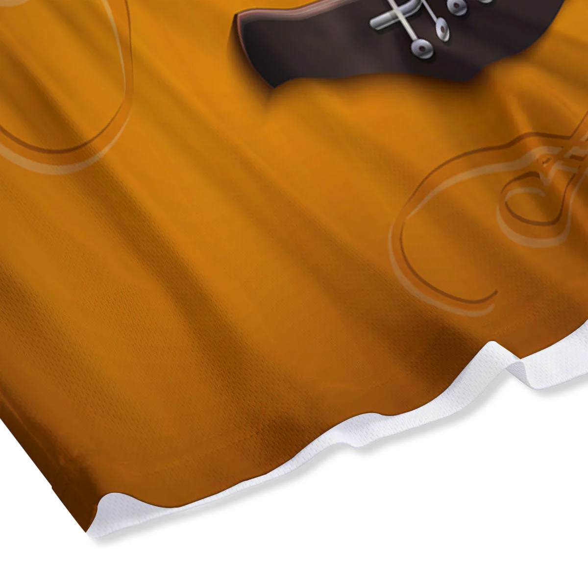 Guitar Acoustic Print Mesh Shorts - Image 4