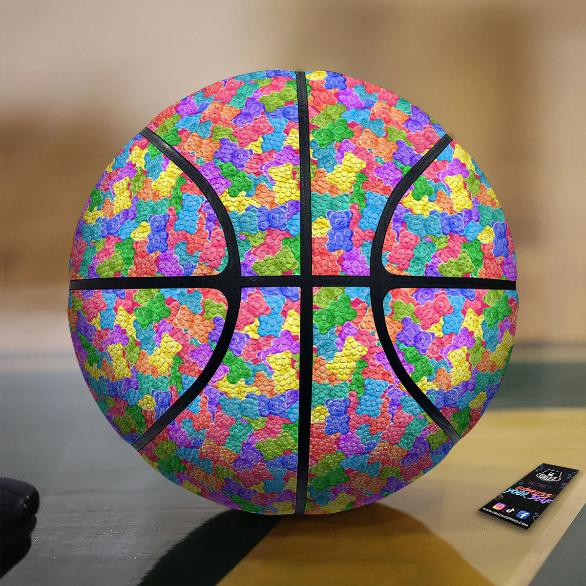Gummy Bear Colorful Print Basketball