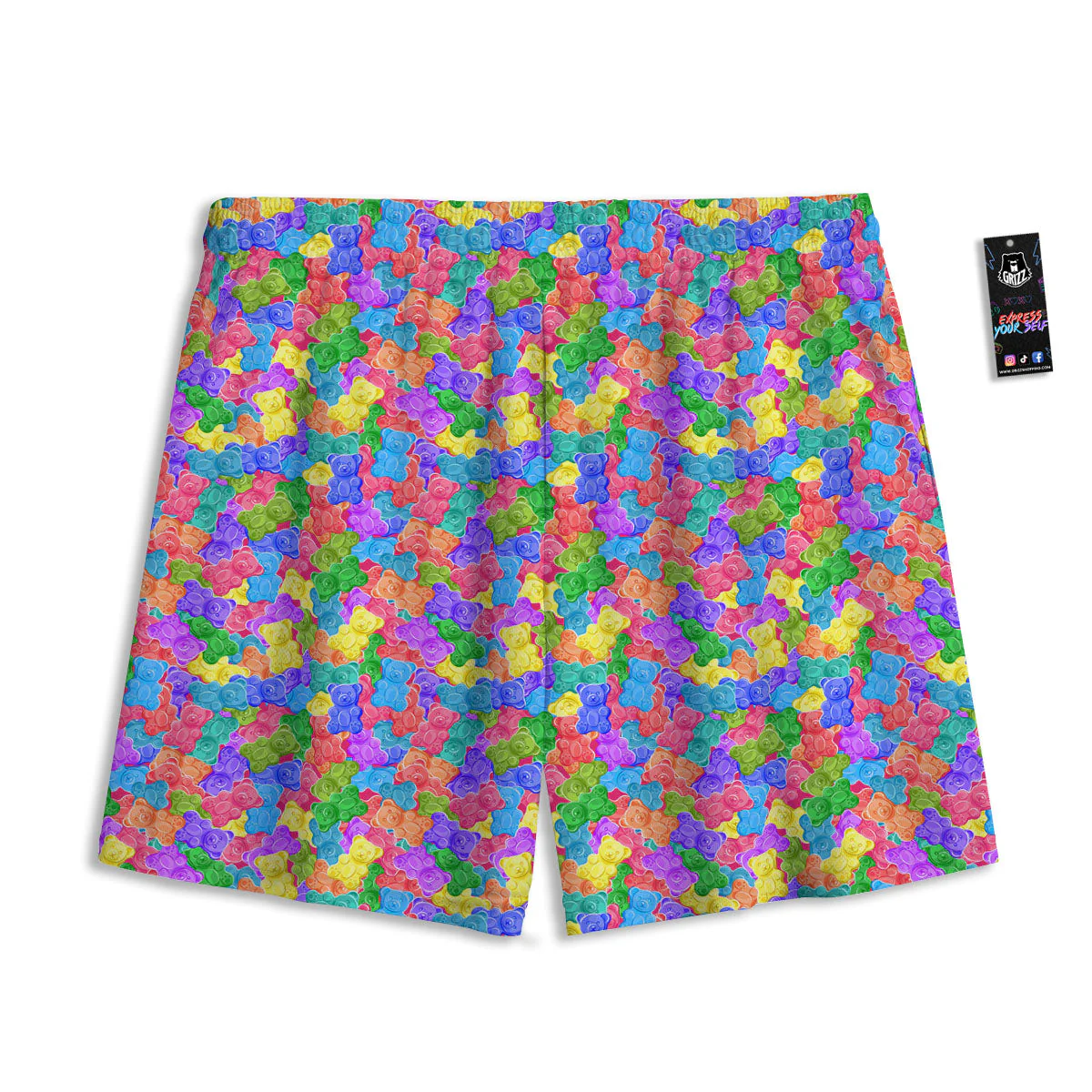 Gummy Bear Colorful Print Mesh Shorts - Image 2