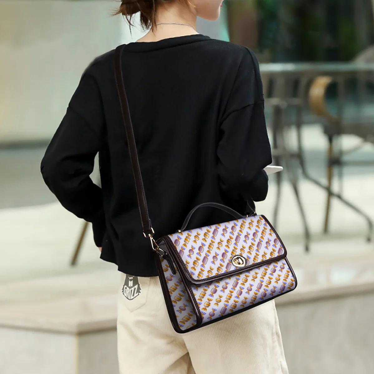 Gummy Yummy Print Pattern Women's Satchel Bag - Image 3