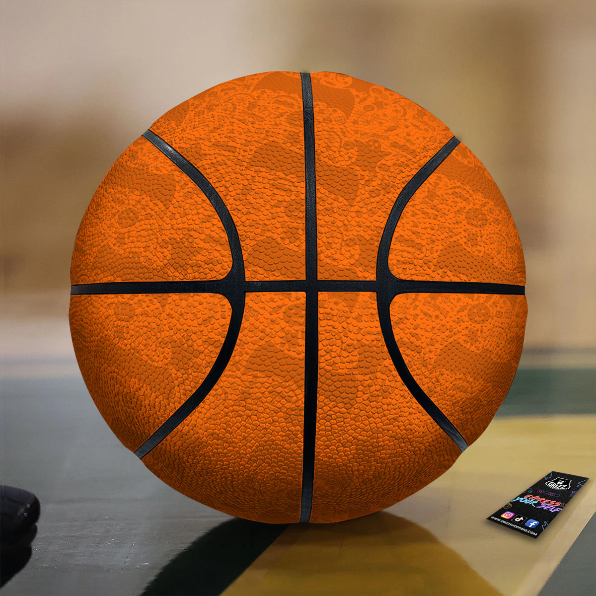 Halloween Orange Print Pattern Basketball