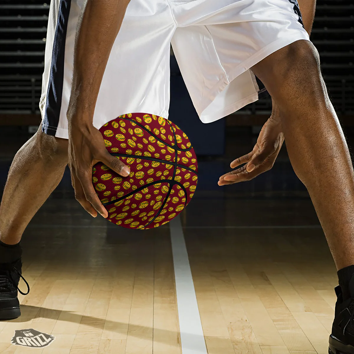 Hamburger Cute Print Pattern Basketball - Image 3