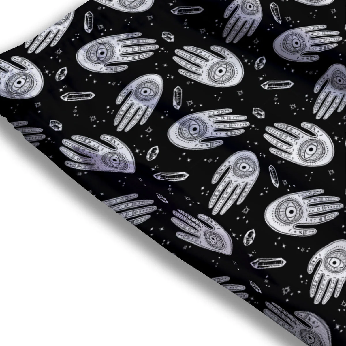Hamsa Symbol Print Pattern Mesh Shorts - Image 3