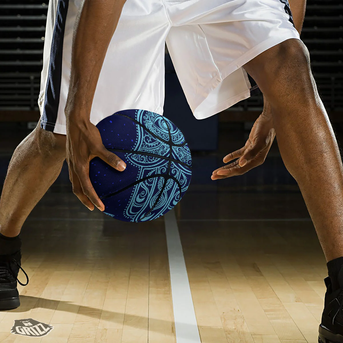 Hand Indian Hamsa Print Basketball - Image 3