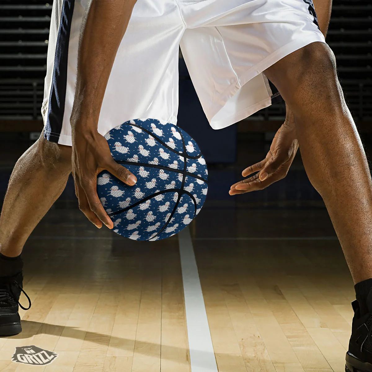 Happy Sheep Print Pattern Basketball - Image 3