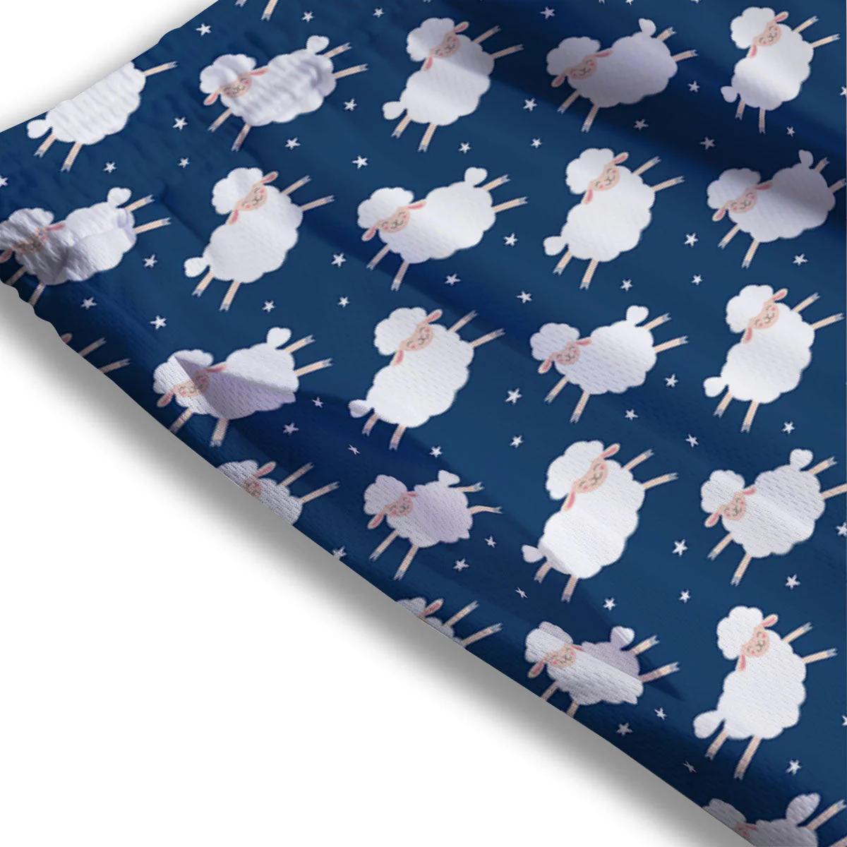 Happy Sheep Print Pattern Mesh Shorts - Image 3