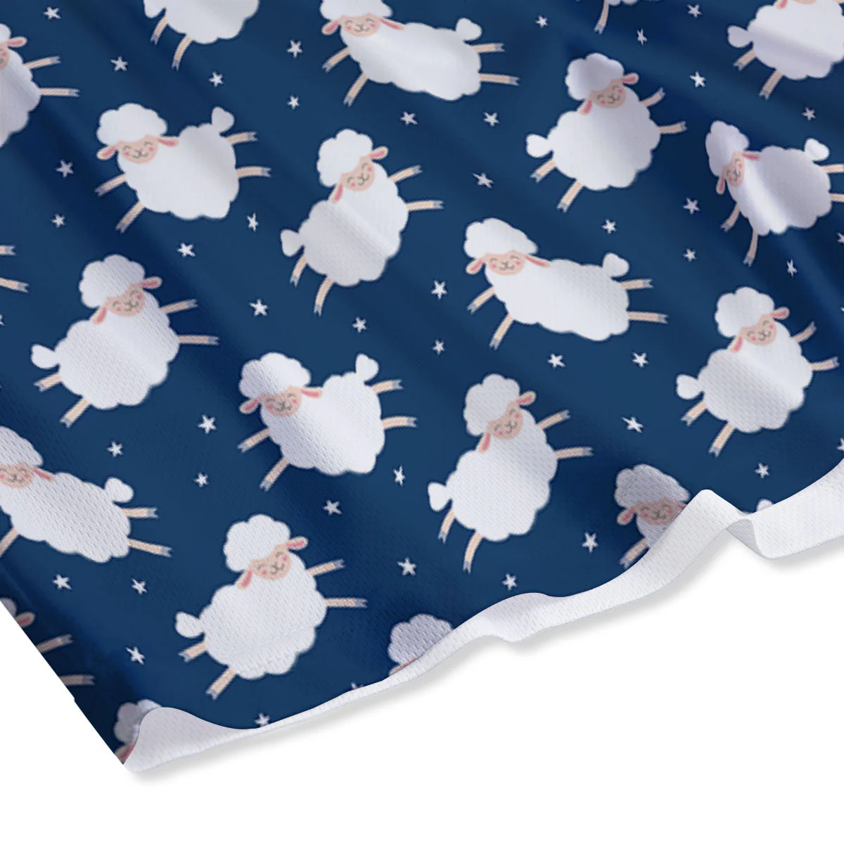Happy Sheep Print Pattern Mesh Shorts - Image 4
