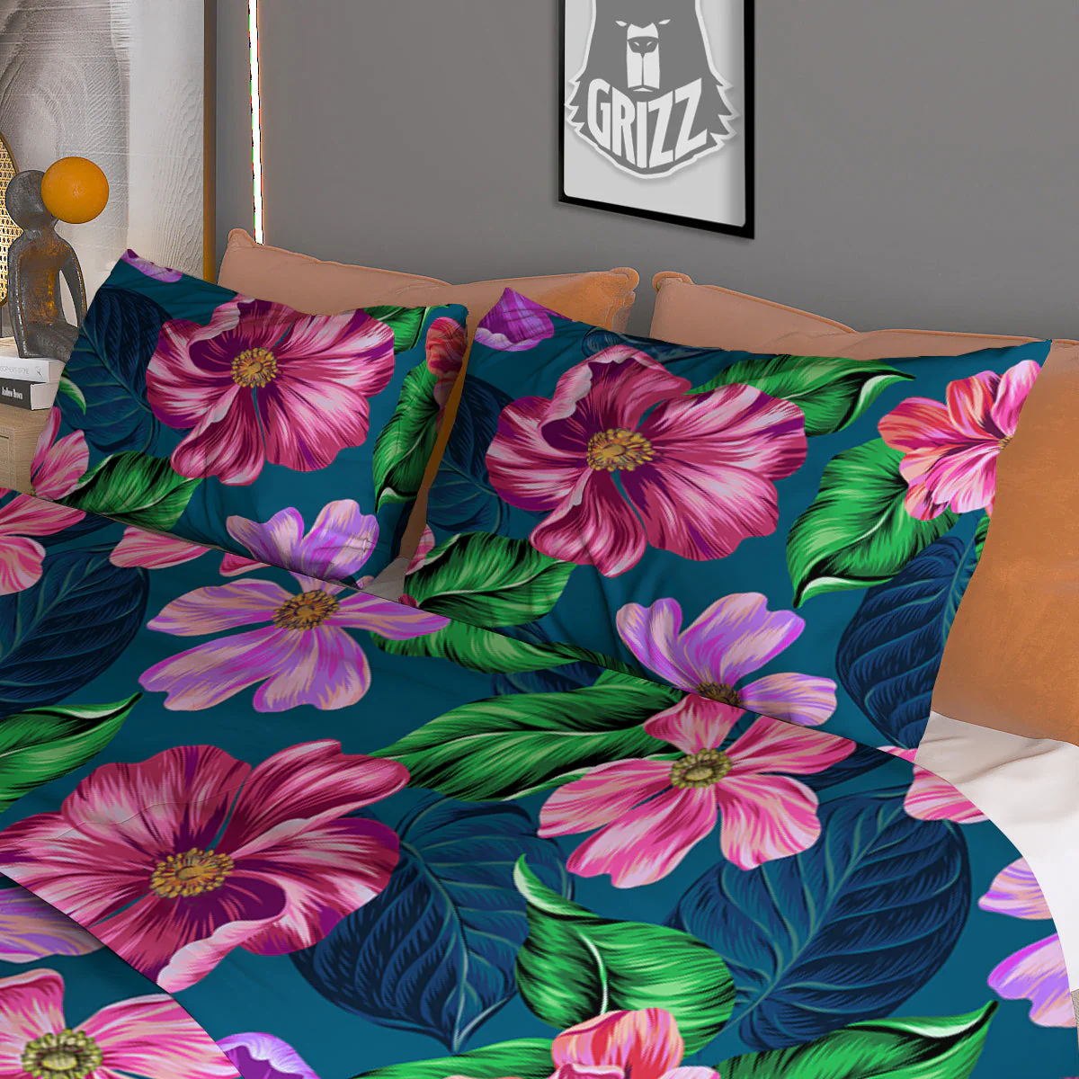 Hawaii Flowers Tropical Print Pattern Duvet Cover Bedding Set - Image 3