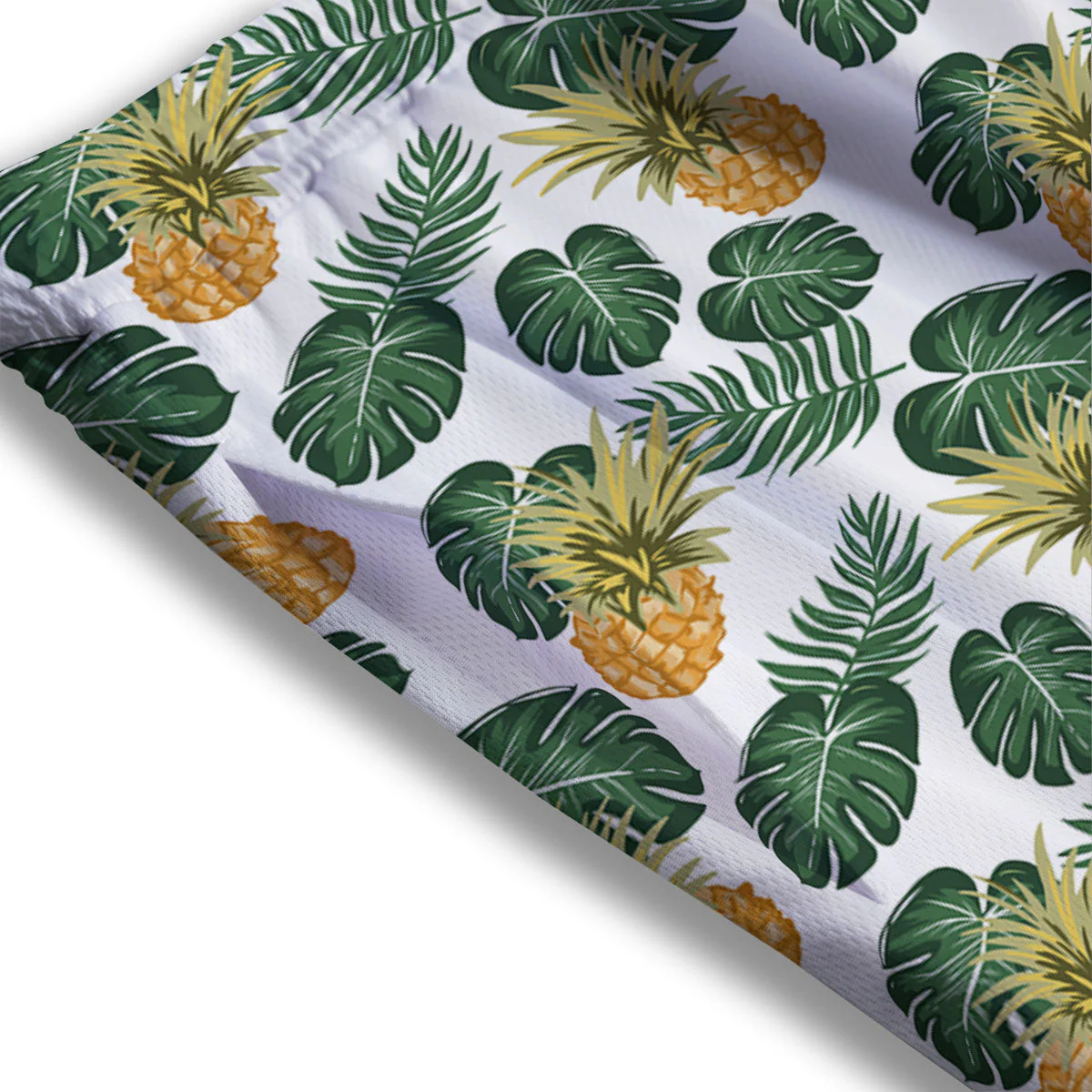 Hawaii Hibiscus Pineapple Print Pattern Mesh Shorts - Image 3