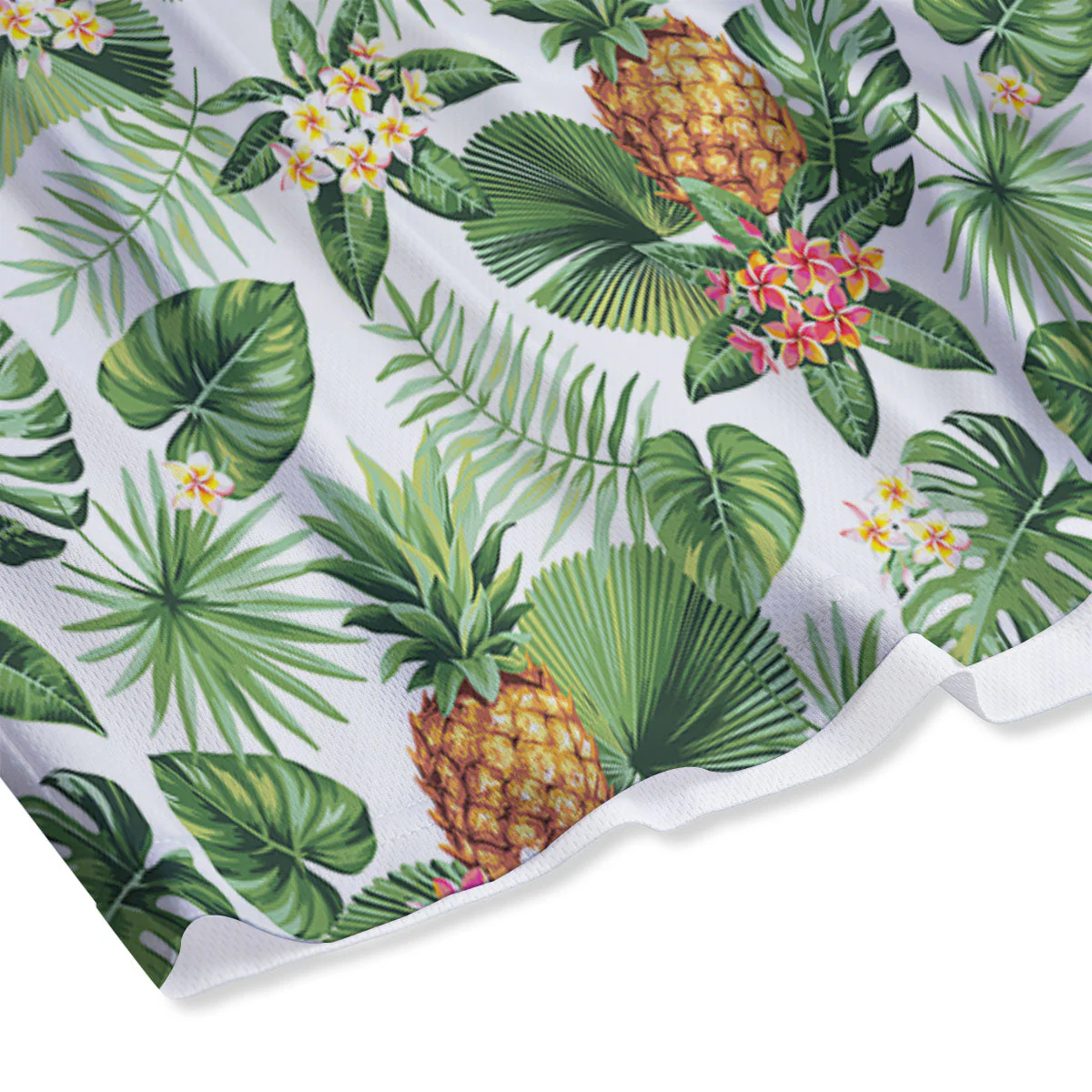 Hawaii Leaves Pineapple Print Pattern Mesh Shorts - Image 4