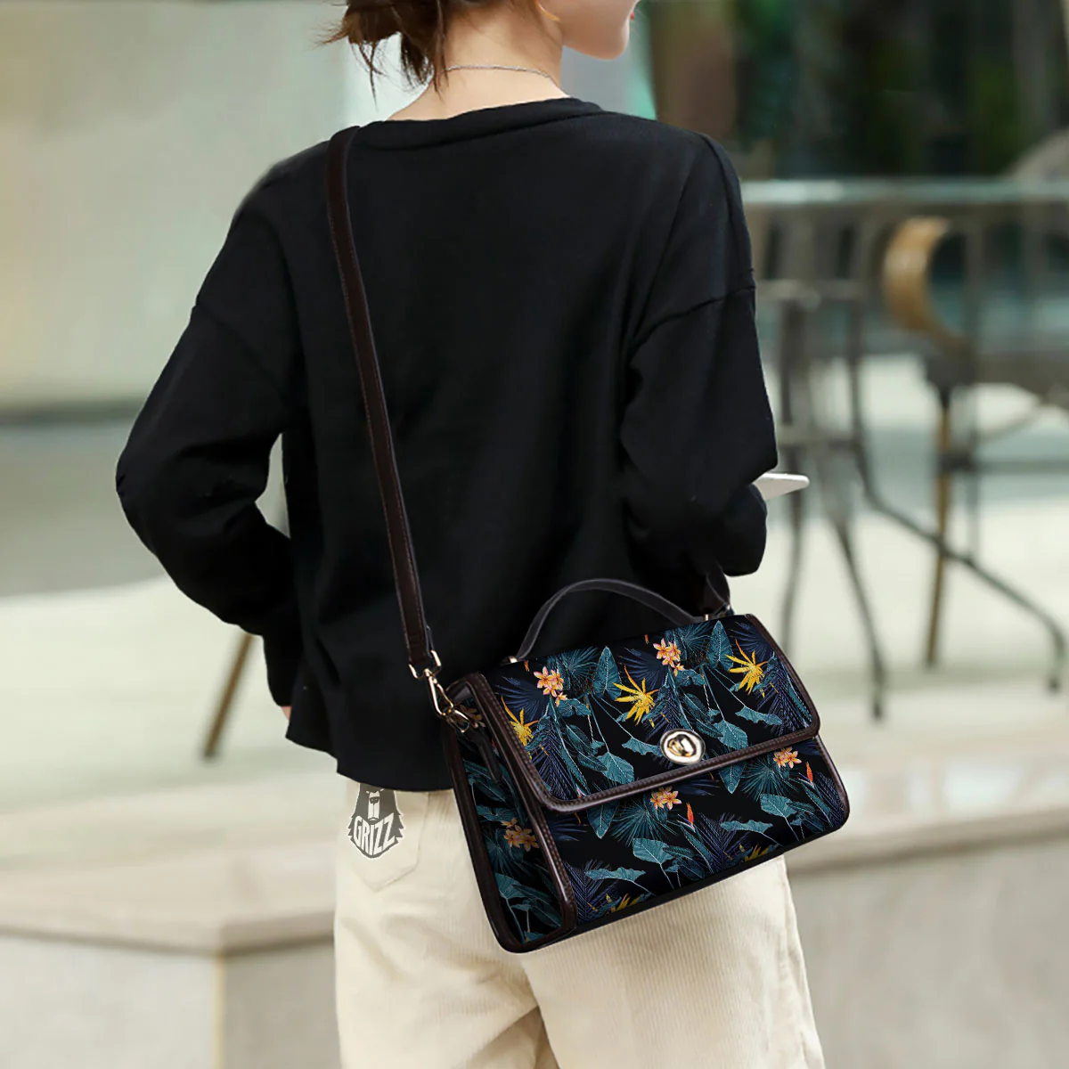 Hawaii Night Tropical Print Pattern Women's Satchel Bag - Image 3