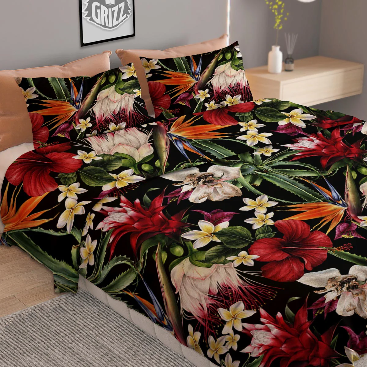 Hawaii Summer Tropical Print Pattern Duvet Cover Bedding Set - Image 2