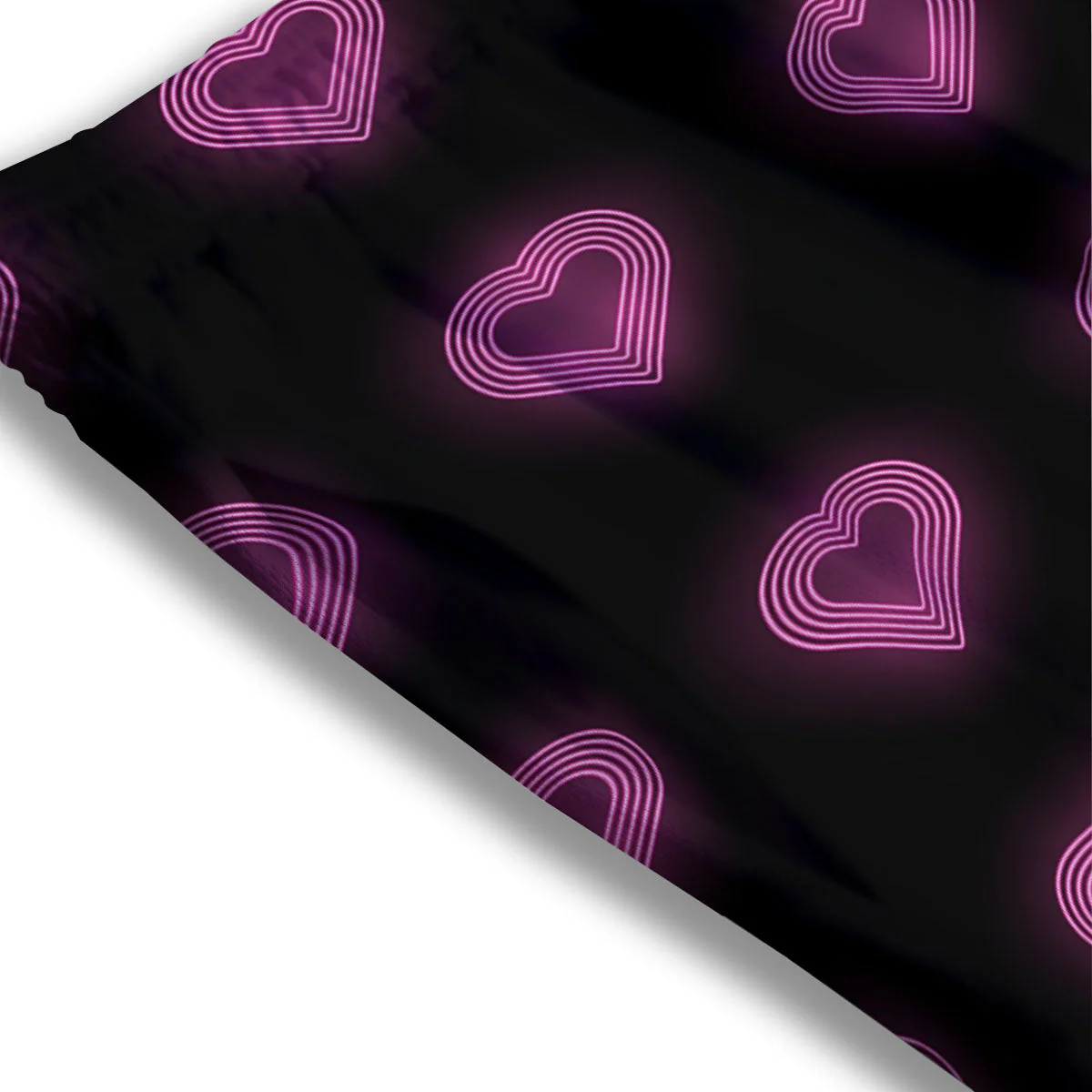 Heart Lights Print Pattern Mesh Shorts - Image 3