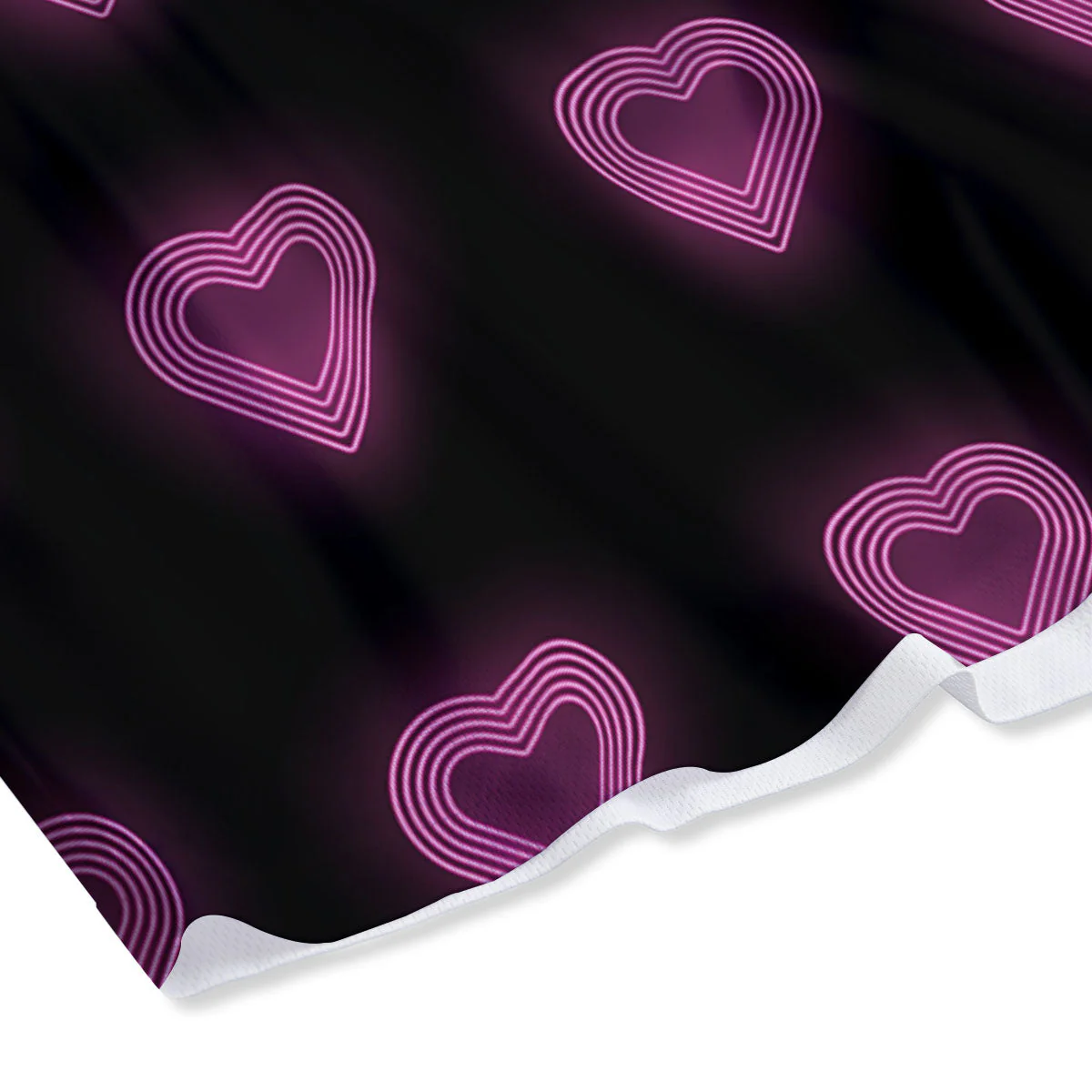 Heart Lights Print Pattern Mesh Shorts - Image 4