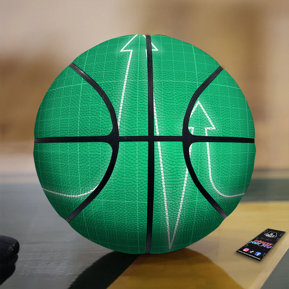 Heartbeat Green Print Basketball