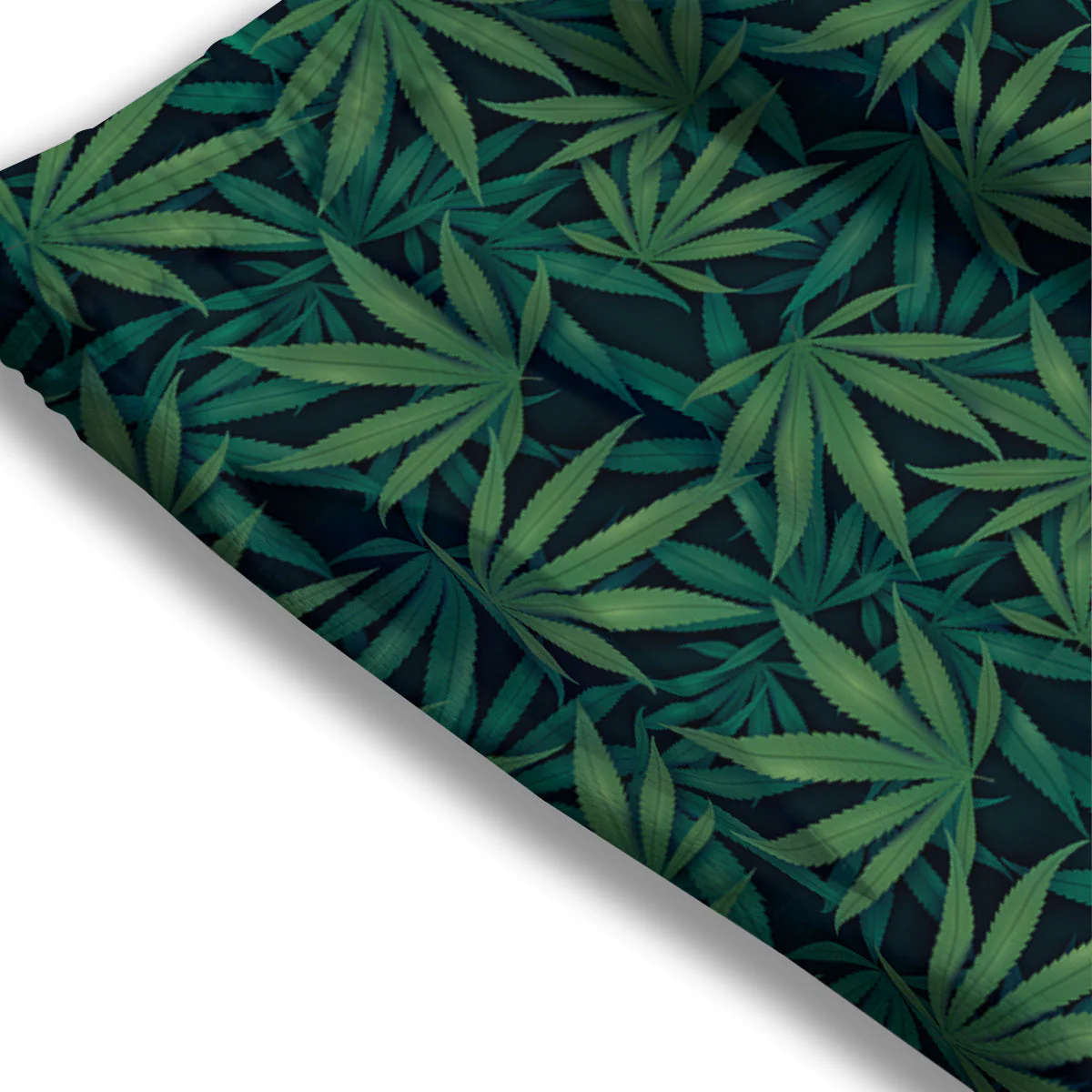 Hemp Dark Green Print Pattern Mesh Shorts - Image 3