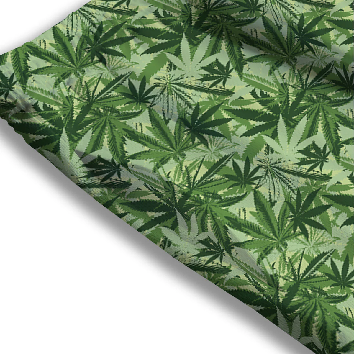Hemp Leaf Print Pattern Mesh Shorts - Image 3