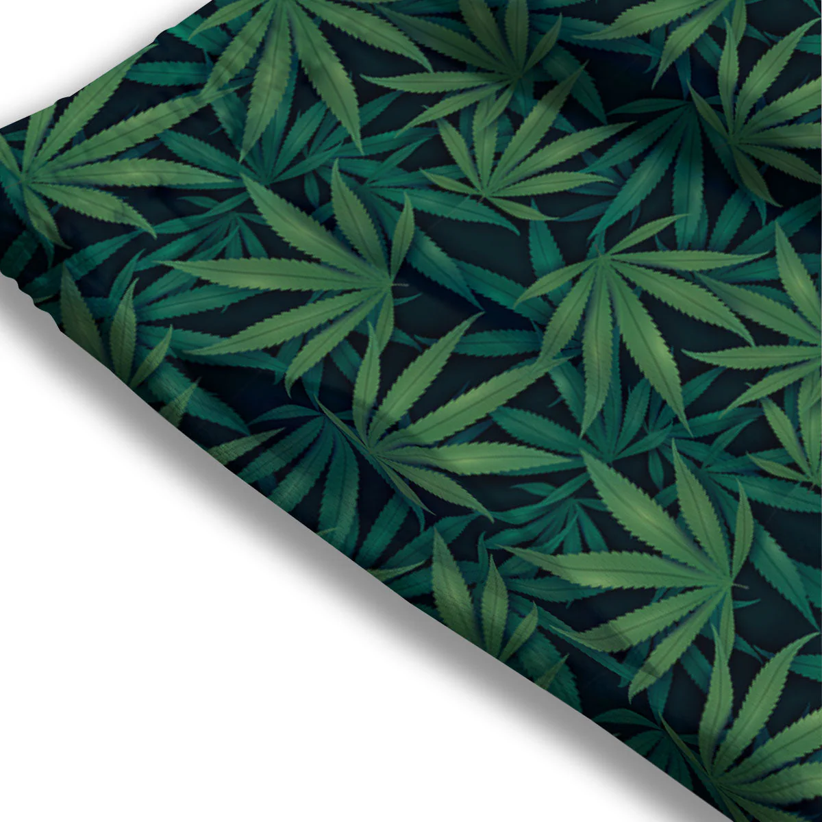 Hemp Leaves Green Print Pattern Mesh Shorts - Image 3