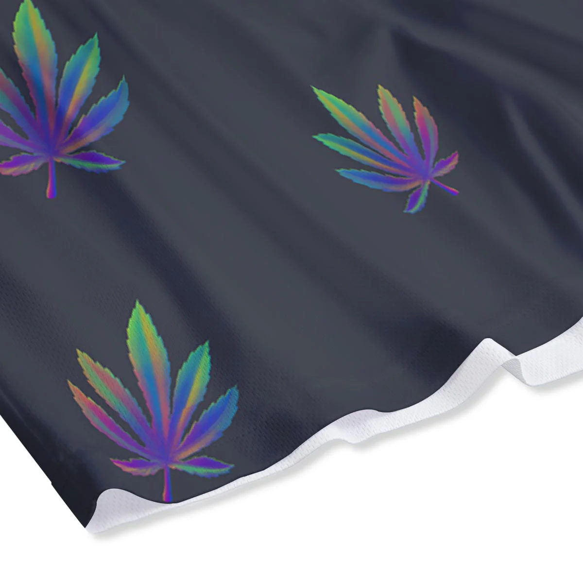 Hemp Leaves Reggae Trippy Print Pattern Mesh Shorts - Image 4