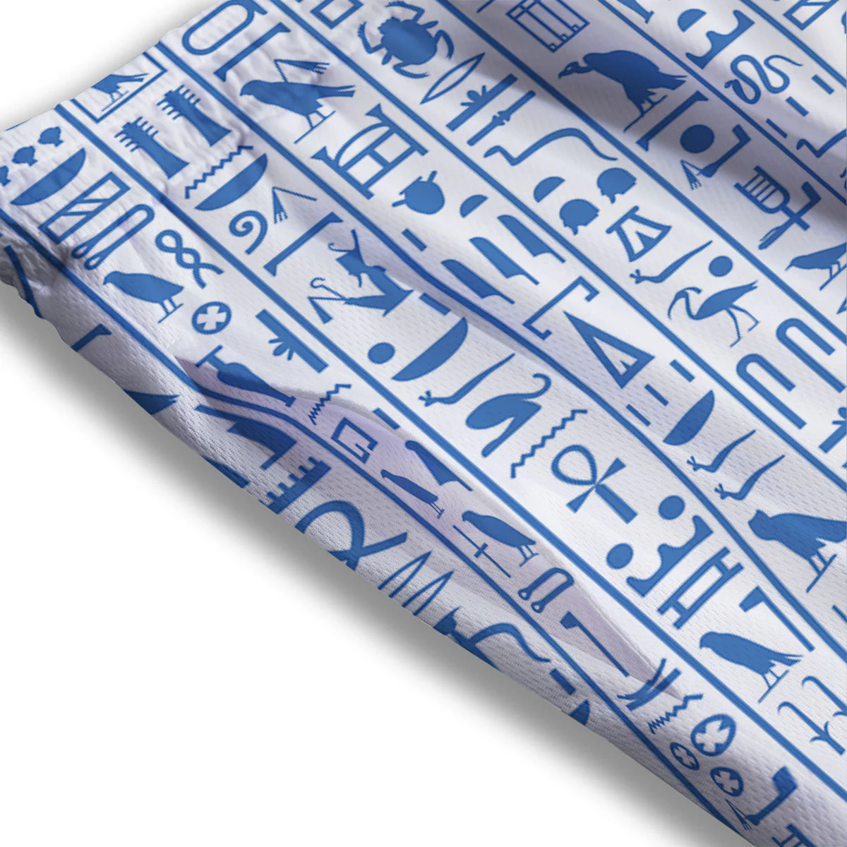 Hieroglyphs Egypt Print Pattern Mesh Shorts - Image 3